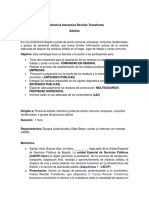 Adultos. Guión Conferencia Reciclar Transforma Adultos