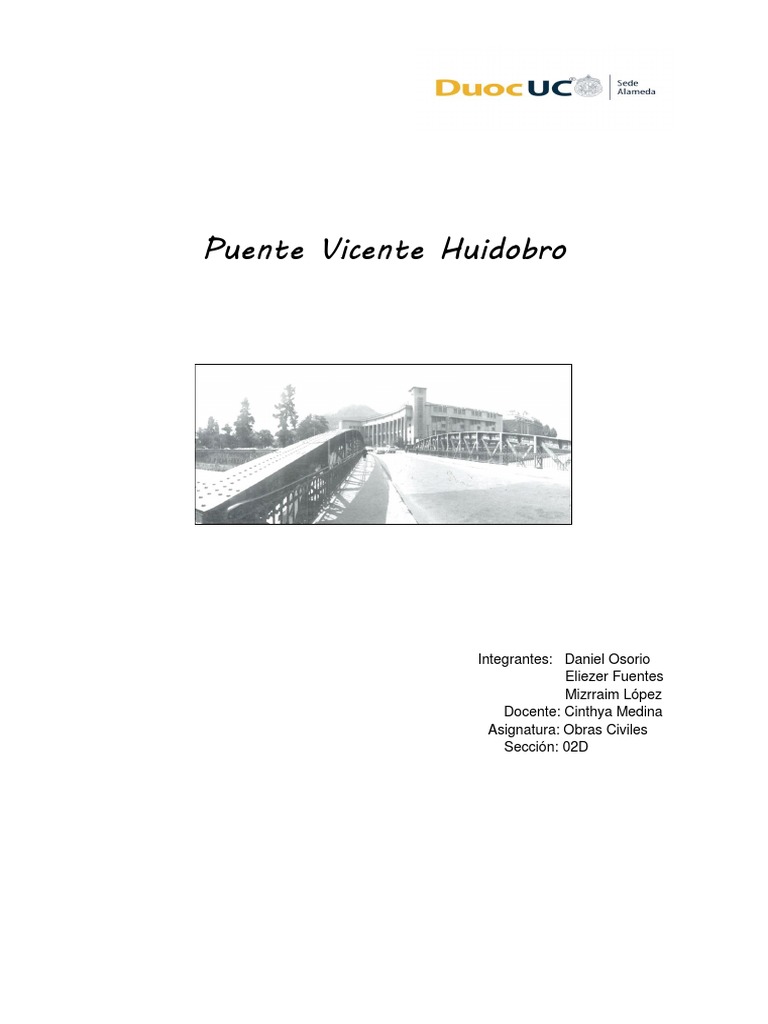Puente Vicente Huidobro PDF Puente Grúa (máquina)