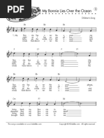 My Bonnie Lies Over The Ocean Sheet Music