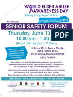 9th Annual Senior Safety Forum World Elder Abuse Awareness Day