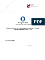 Misiunea Și Obiectivele Băncii Europene Pentru Reconstrucție Și Dezvoltare (Abordare Comparativă Cu BIRD & CFI)