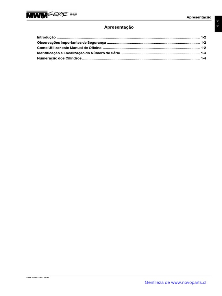 Manual Motor MWM 4 10 6 10 PDF | PDF | Óleo de motor | Motores