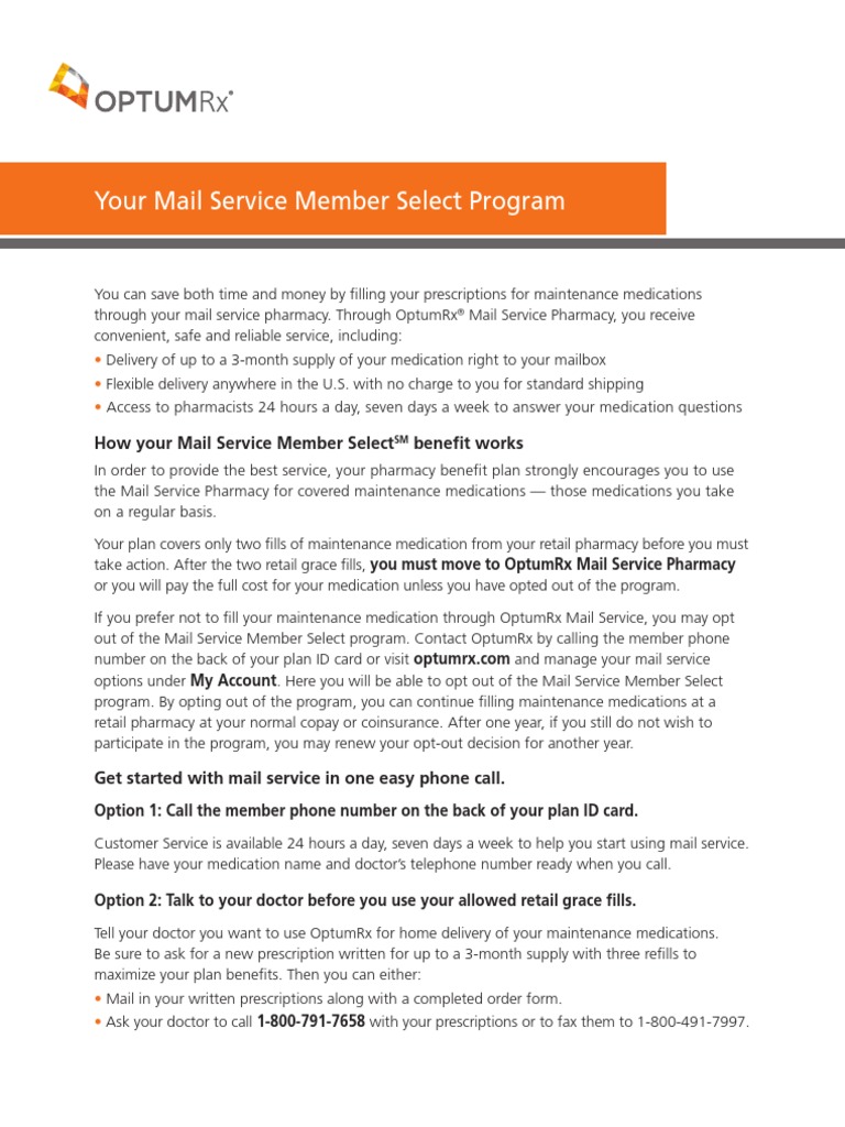 OptumRX Prescription Plan PDF Pharmacy Medical Prescription