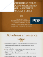 Caracteristicas de Las Dictaduras Militares en Brazil, Argentina, Uruguay y Chile