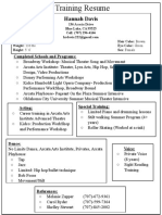 Training Resume