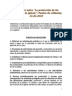 21 Puntos de Reflexion en El Encuentro Sobre La Proteccion de Los Menores en La Iglesia