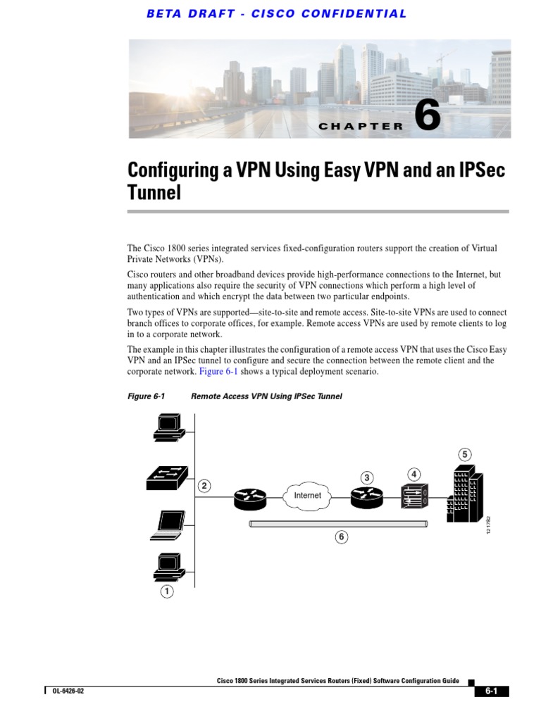 Easy VPN Configuration for Cisco 1800 | PDF | Virtual Private Network |  Computer Network
