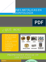 Aleaciones Metálicas en Odontología