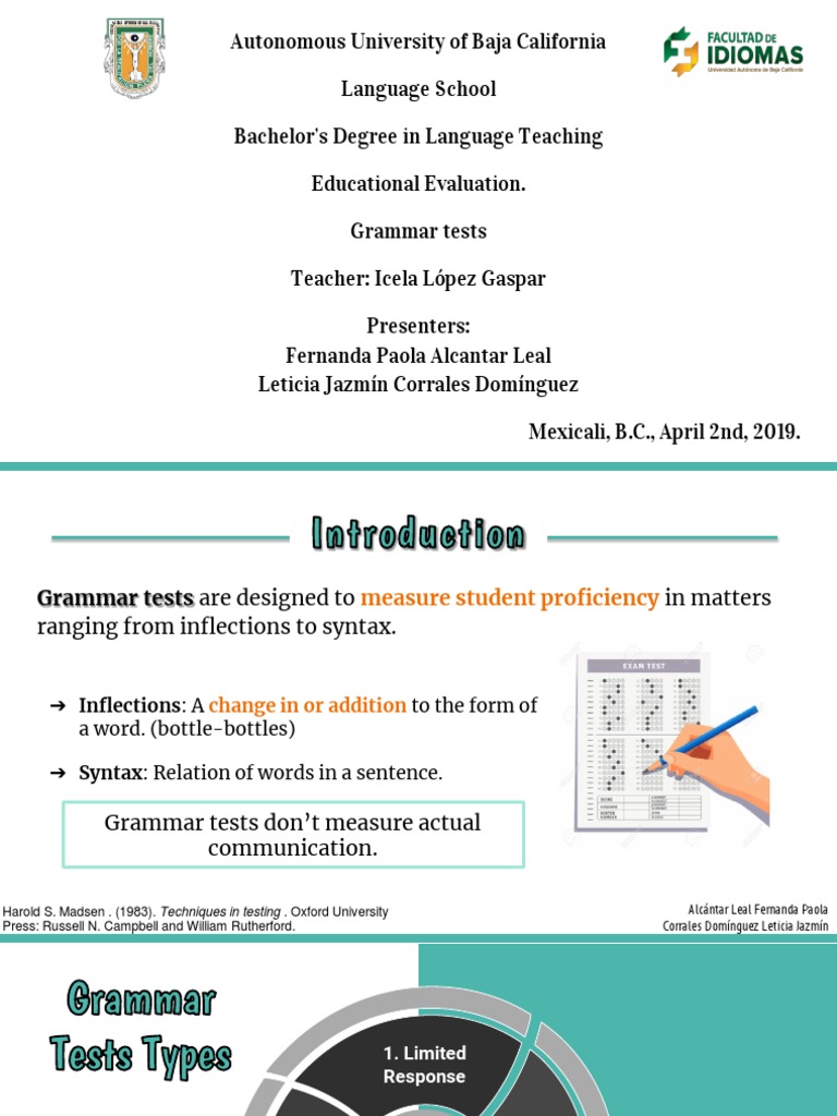 Grammar Tests | PDF | Multiple Choice | Grammar