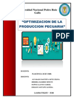 Optimizacion de La Produccion Pecuaria