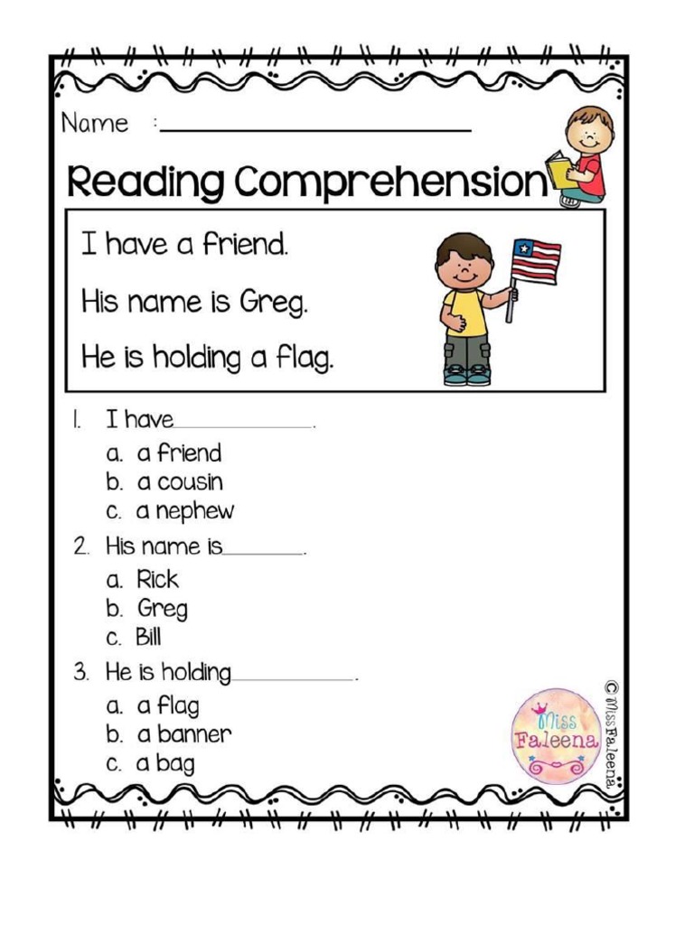 Reading Comprehension Worksheets