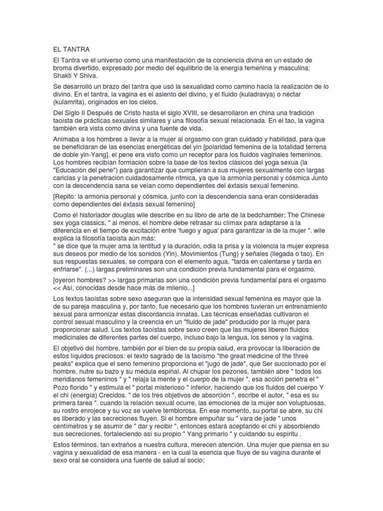 Tantra: Sexualidad y Energía Femenina | PDF | Orgasmo | Tantra