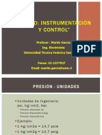 Curso: Instrumentación Y Control": Profesor: Martín García Ing. Electricista Universidad Técnica Federico Santa María