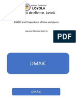 Escuela de Idiomas Loyola: DMAIC and Prepositions of Time and Places