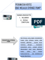 Syringe Pump untuk Pemberian Obat Secara Terus Menerus