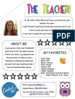 Meet The Teacher 2 - Editable Page
