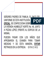 Cartel de Uniformes