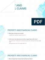 Property and Financial Claims