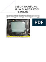 Televisor Samsung Pantalla Blanca Con Lineas