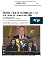 Objeciones a La Ley Estatutaria