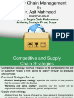 Achieving Strategic Fit and Scope in Supply Chain Management