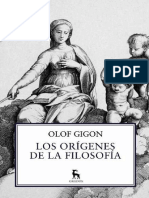 Olof Gigon--Los Origenes de La Filosofia