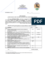 Declarație Privind Valoarea Reală A Lucrărilor Executate În Baza Autorizației de Construire