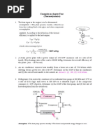 Examples On Chapter Four (Thermodynamics) : Answers: (A) 2.08, (B) 1110 Kj/min