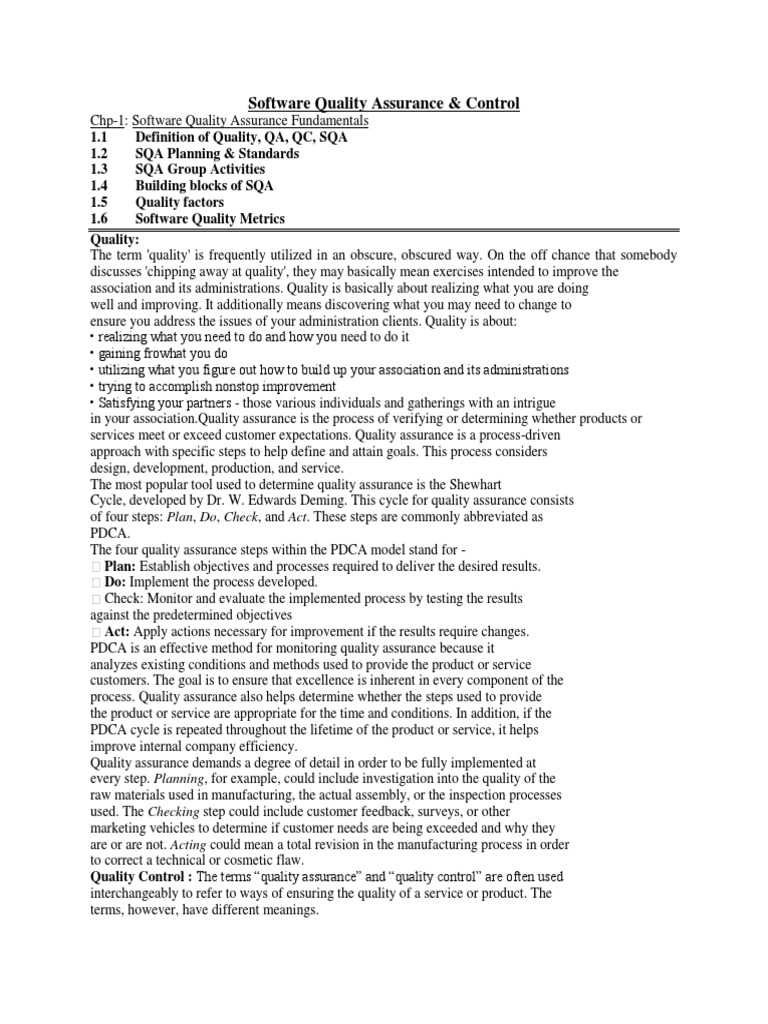 Software Quality Assurance - For - Appraisal | PDF | Software Testing ...