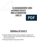Strategic Management and Business Policy Bba-Vi Semester Unit-Ii