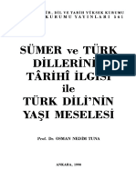 Osman Nedim Tuna - Sümer Ve Türk Dillerinin Târihî İlgisi İle Türk Dilinin Yaşı Meselesi