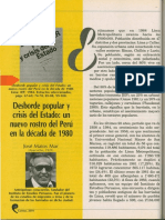 Jose Matos Mar Desborde Popular y Crisis PDF