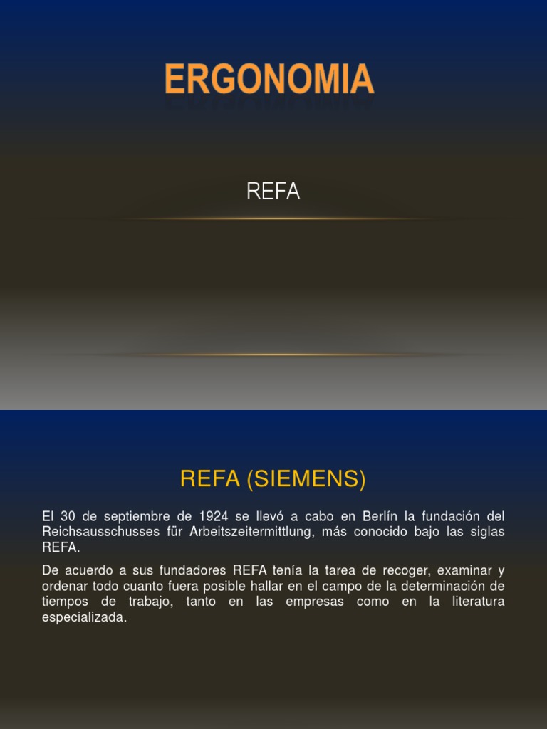 Metodología REFA en Ergonomía | PDF | Fuerza | Medición