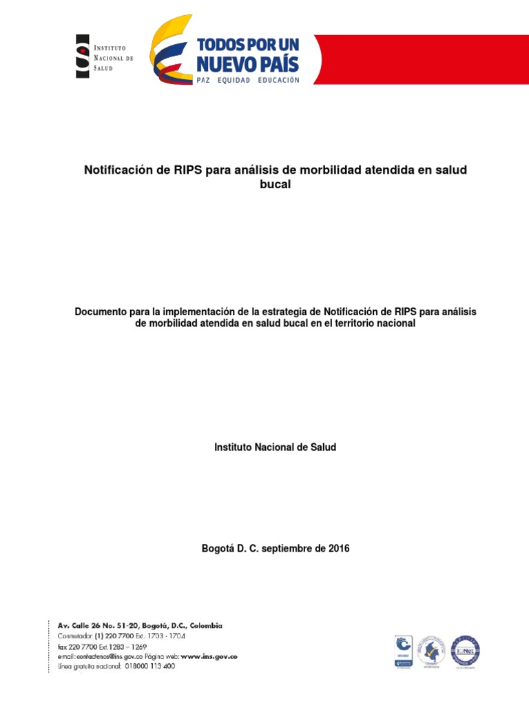 Anexo 12 Analisis de RIPS en Salud Bucal 2017 | PDF | Diagnostico ...