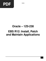 Oracle - 1Z0-238 EBS R12: Install, Patch and Maintain Applications