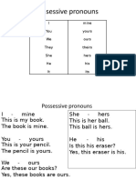 Possessive Pronouns Chart