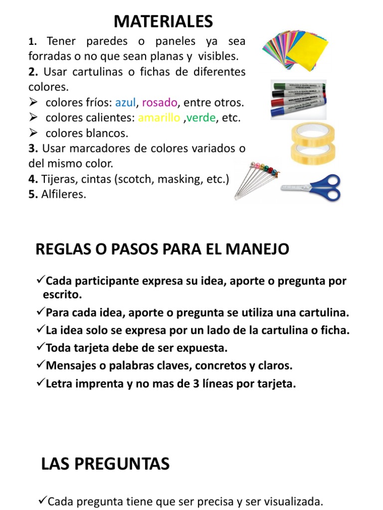 Guía para Dinámicas de Grupo con Cartulinas | PDF