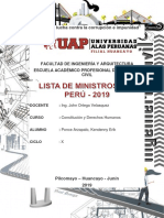 Lista de Ministros Del Perú - 2019