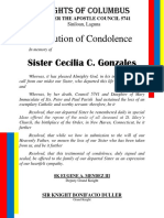 Certi Resolution of Condolence 5741 Cecilia