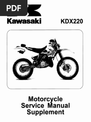 カワサキ　KDX220SR／KDX220R サービスマニュアル Kawasaki KDX220SR KDX220R A1 A2 B1 B2 B3 サービスマニュアル