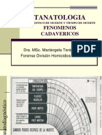 Tanatología: Fenómenos cadavéricos