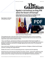 Spain's Victorious Acting PM Aims For Heart of Europe - World News - The Guardian