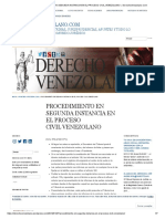 Procedimiento en Segunda Instancia en El Proceso Civil Venezolano