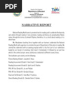 Narrative Report: Department of Education