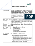 Aviso de Privacidad Simplificado