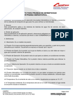 Procedimiento de Prueba Hidrostatica