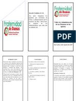 Triptico Taller de Finanzas