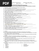 AVALIAÇÃO Figuras de Pensamento