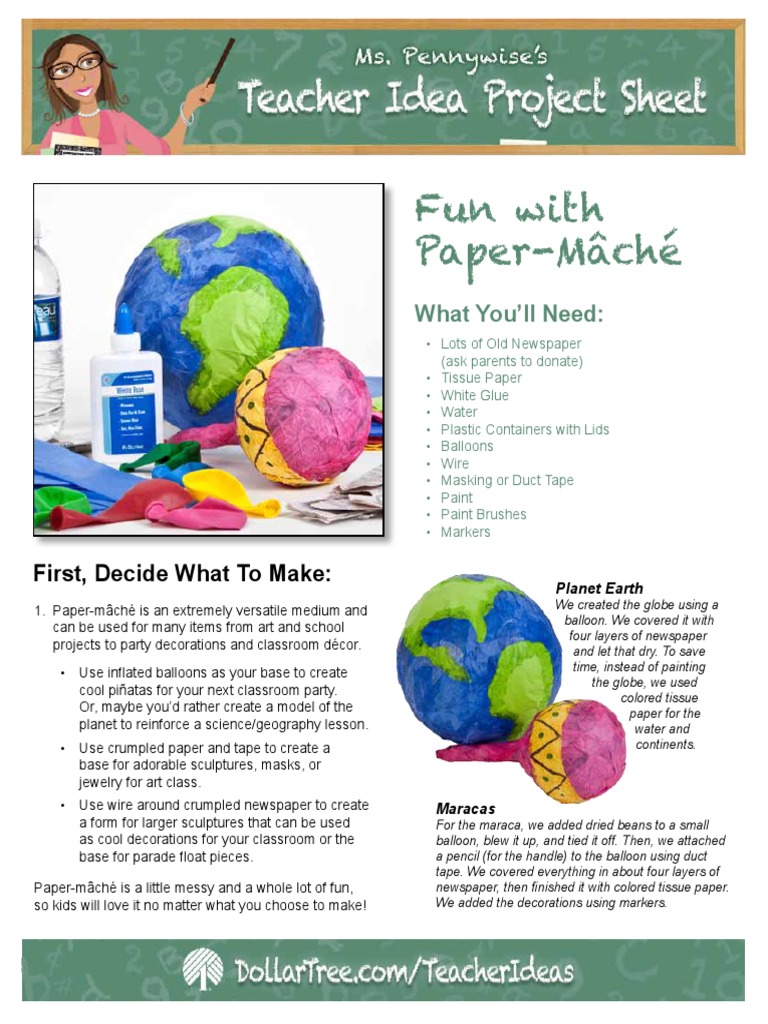 Paper Mache Craft | PDF | Paint | Art Materials