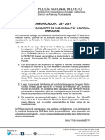 Comunicado PNP #28 - 2019